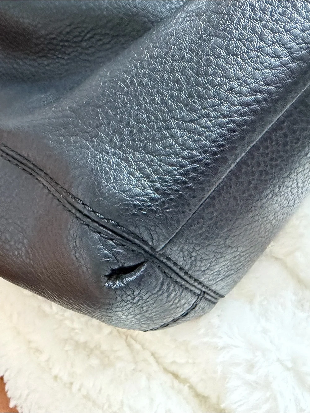 Coach Scout Black Pebbled Leather Hobo with Gold Accent Hardware